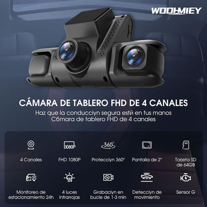 NUEVA DASHCAM KRAKEN 4 LENTES