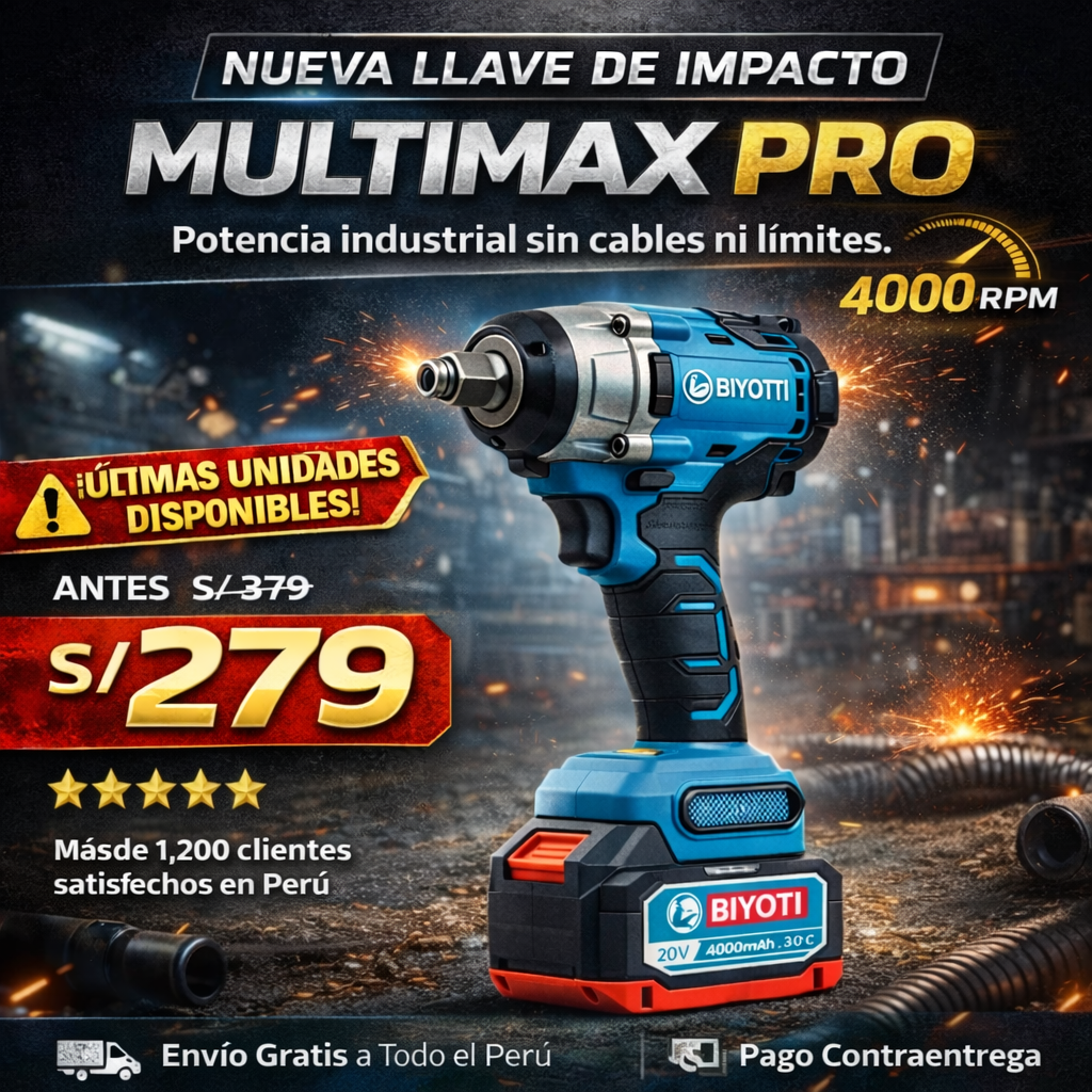 Nueva Llave de impacto MultiMax Pro - Potencia industrial sin límites