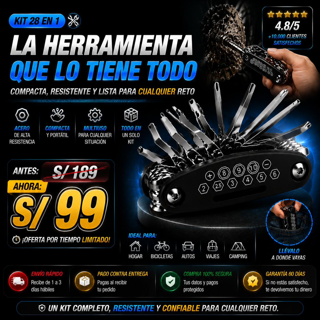 NUEVA HERRAMIENTA MULTIFUNCIONA PRO 16 EN 1